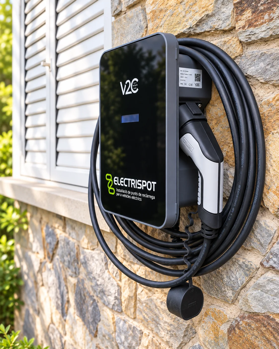 Punt de recàrrega per a vehicle elèctric instal·lat en un habitatge